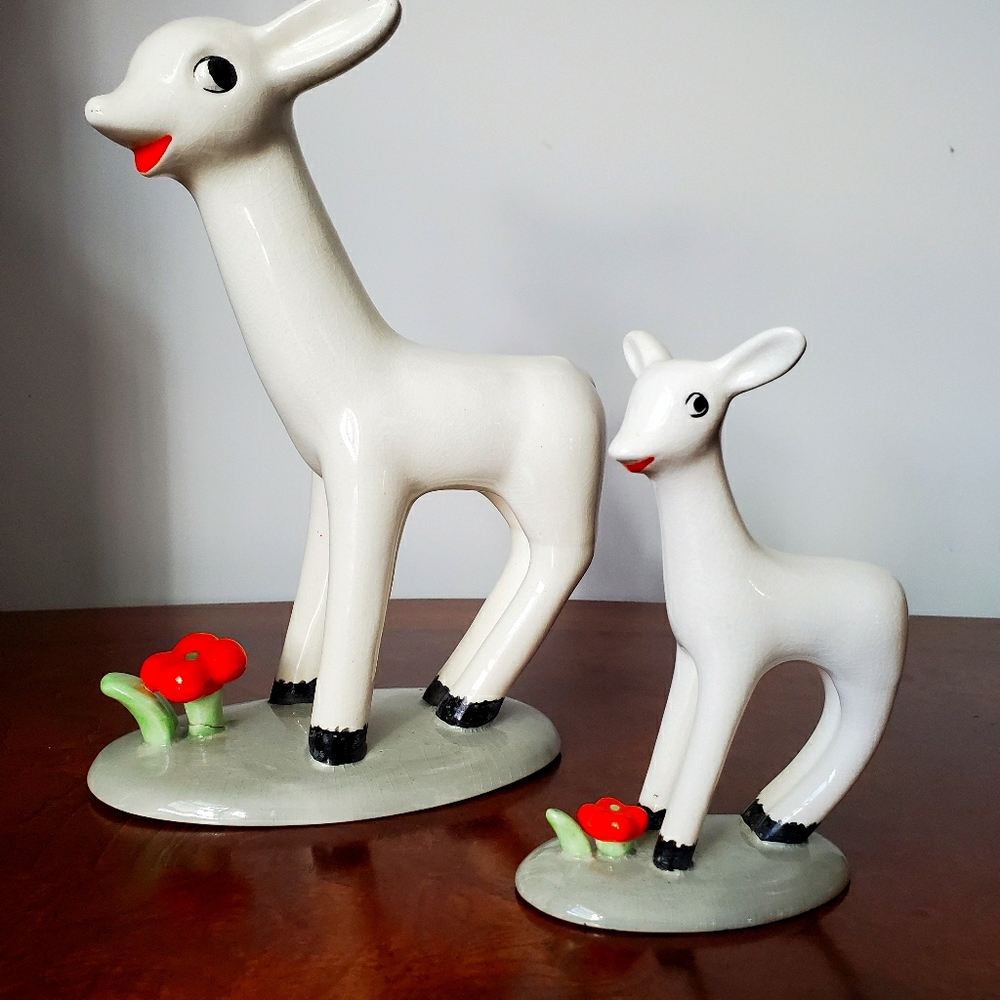 Vintage 1940s Larry the Lamb Figurines